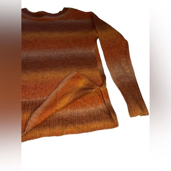 a.n.a. Sweater Womens Large Pullover Knit V-Neck Orange Long Sleeve, size L - Picture 6 of 6